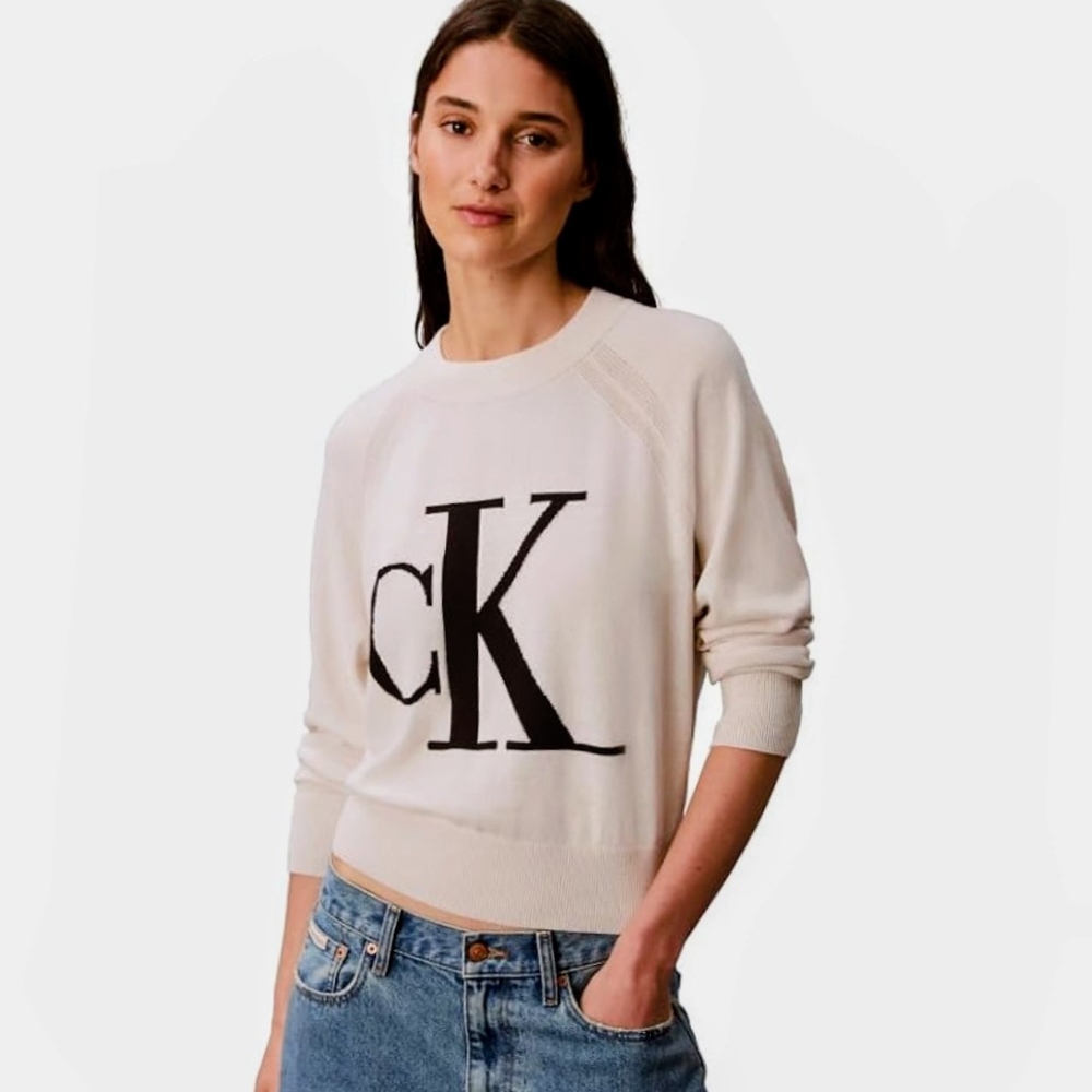 Calvin Klein Women's Cream Sweater